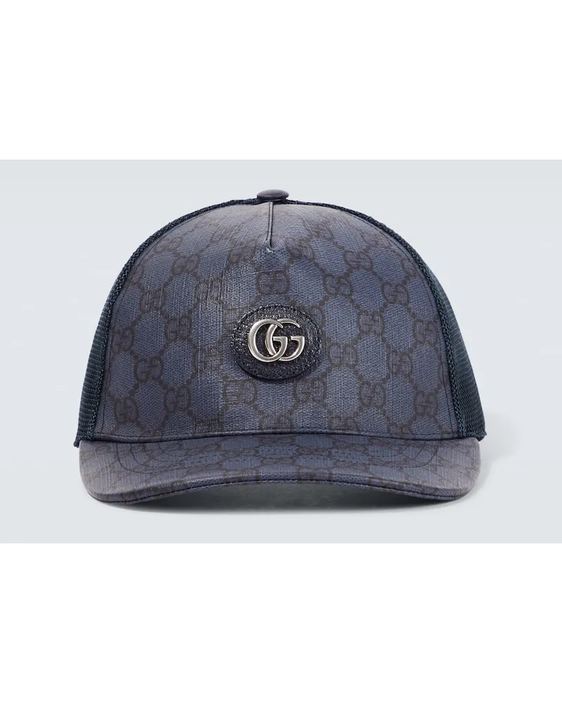 Gucci Baseballcap GG aus Canvas Blau