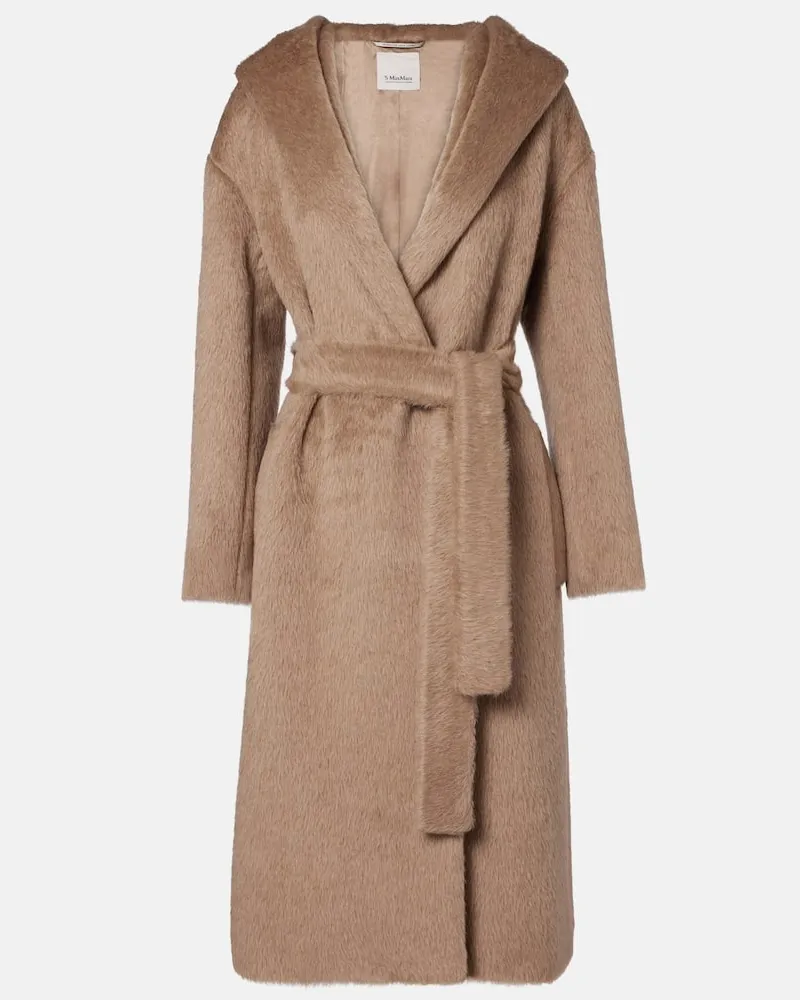 Max Mara Mantel Eliana aus Alpakawolle, Wolle und Kaschmir Beige