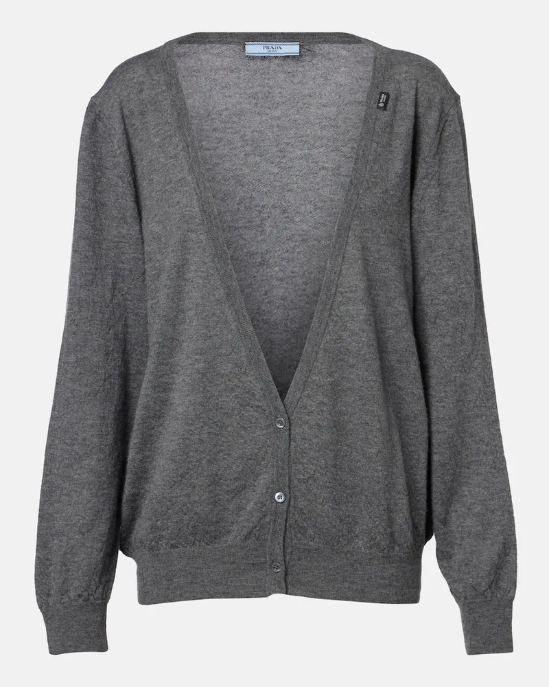 Prada Cardigan aus Kaschmir Grau