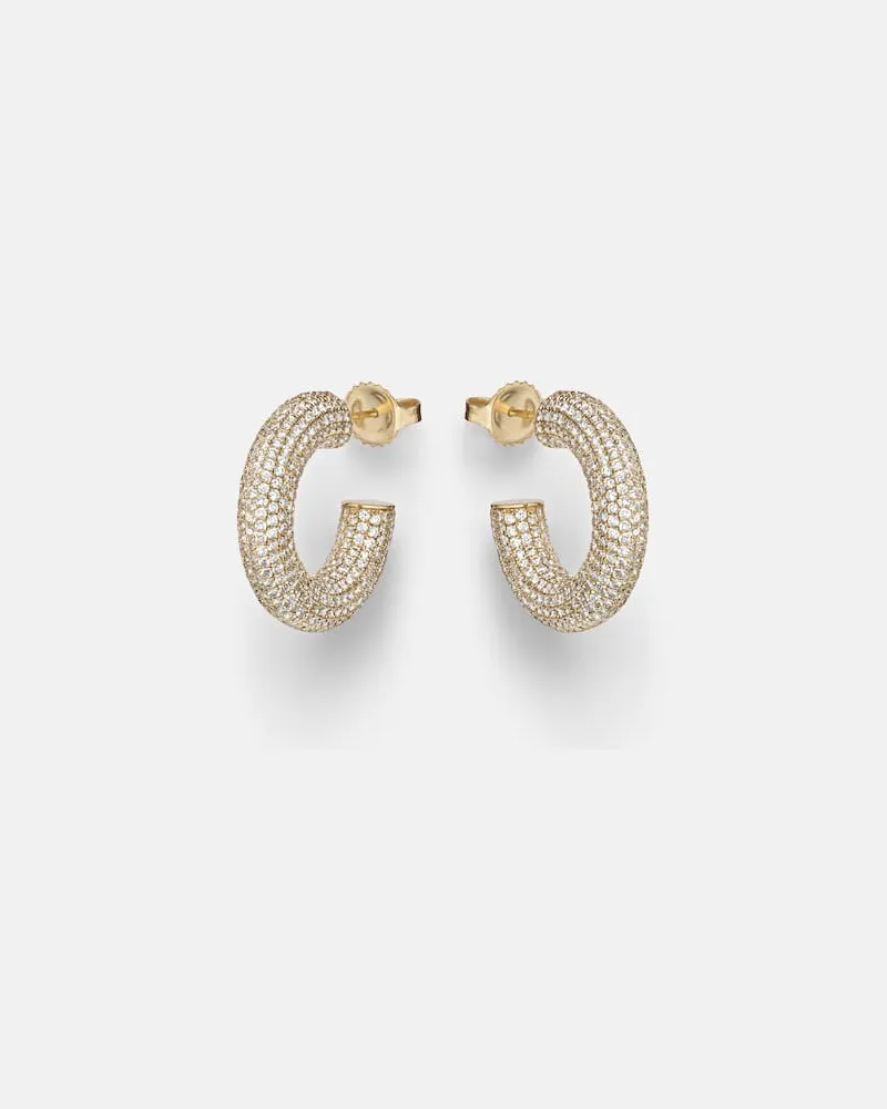 Sydney Evan Ohrringe Puffy aus 14kt Gelbgold (585/1000) mit Diamanten Gold