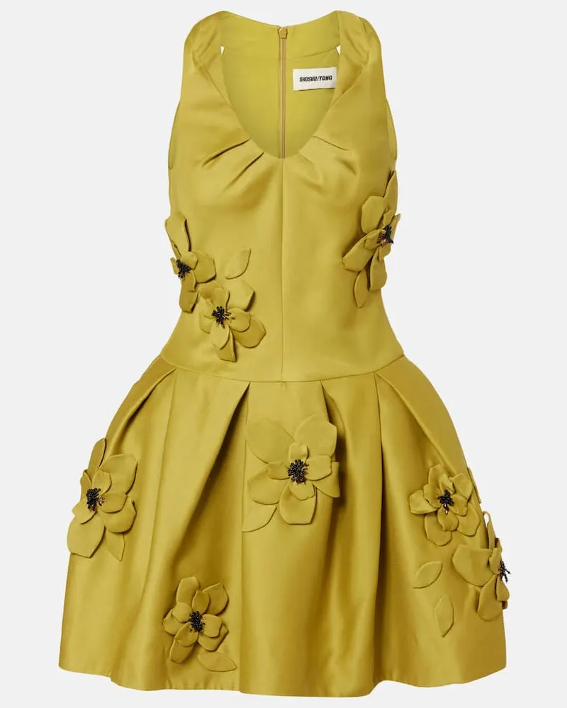 SHUSHU/TONG Verziertes Minikleid Grün
