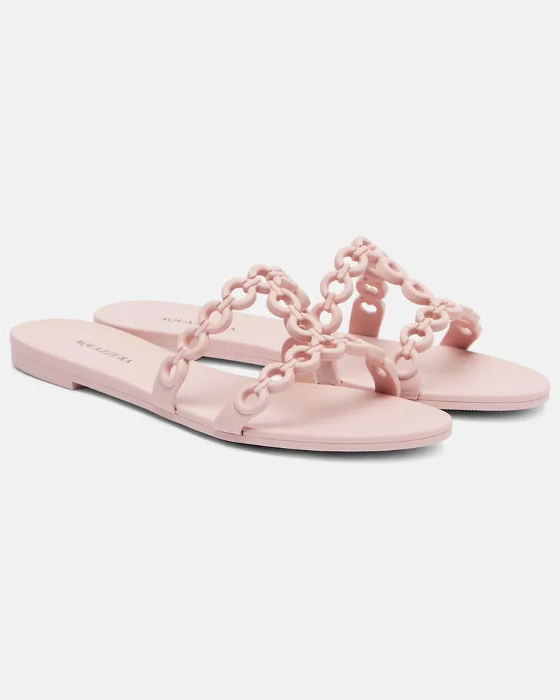Aquazzura Sandalen Infinity Chain Jelly Rosa