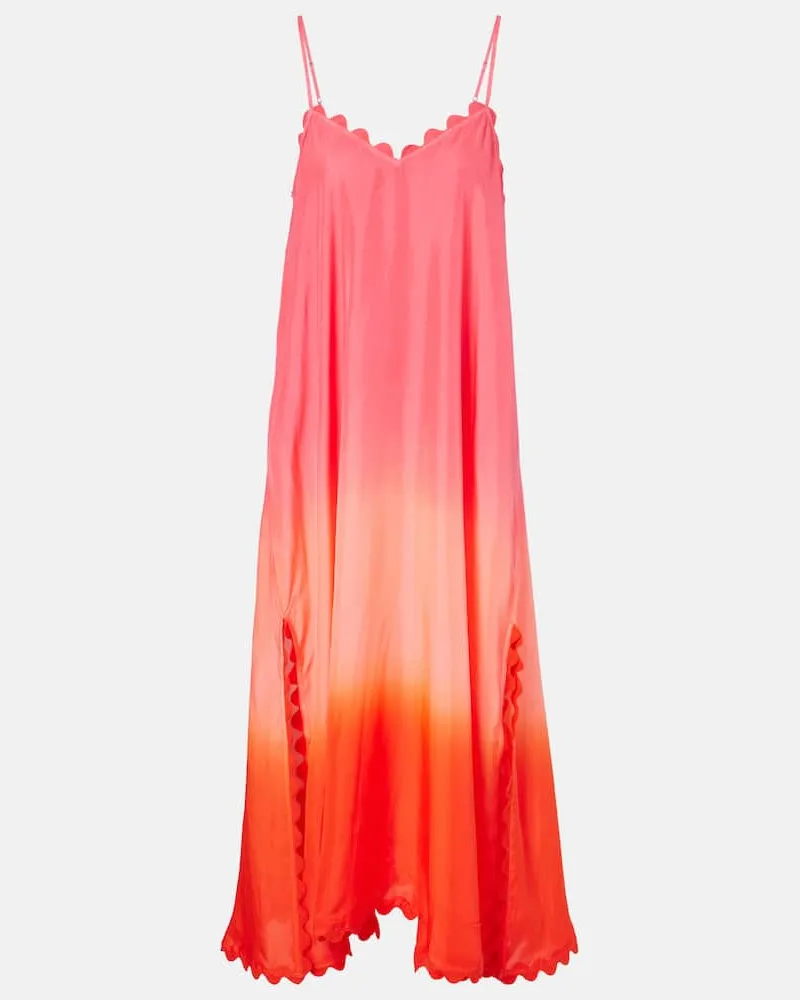 Juliet Dunn Slipdress aus Seide Rosa