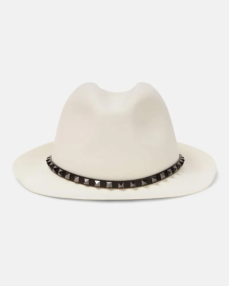 Valentino Garavani Fedora-Hut Rockstud aus Wolle Multicolor