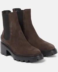 TOD'S Chelsea Boots aus Veloursleder Braun