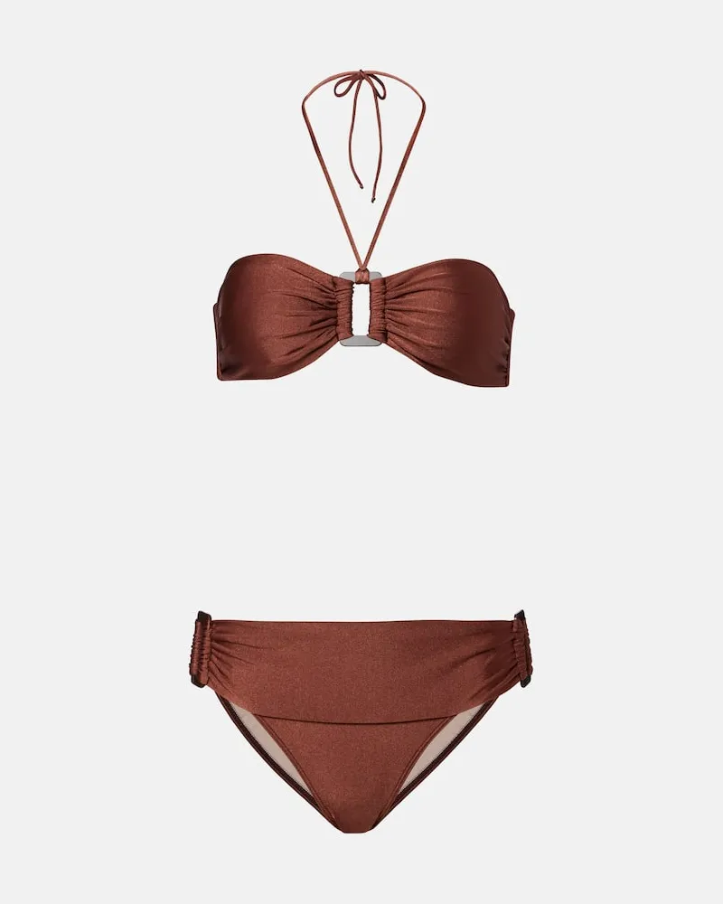 Adriana Degreas Bandeau-Bikini Solid Braun