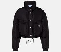 Cropped-Daunenjacke aus Re-Nylon