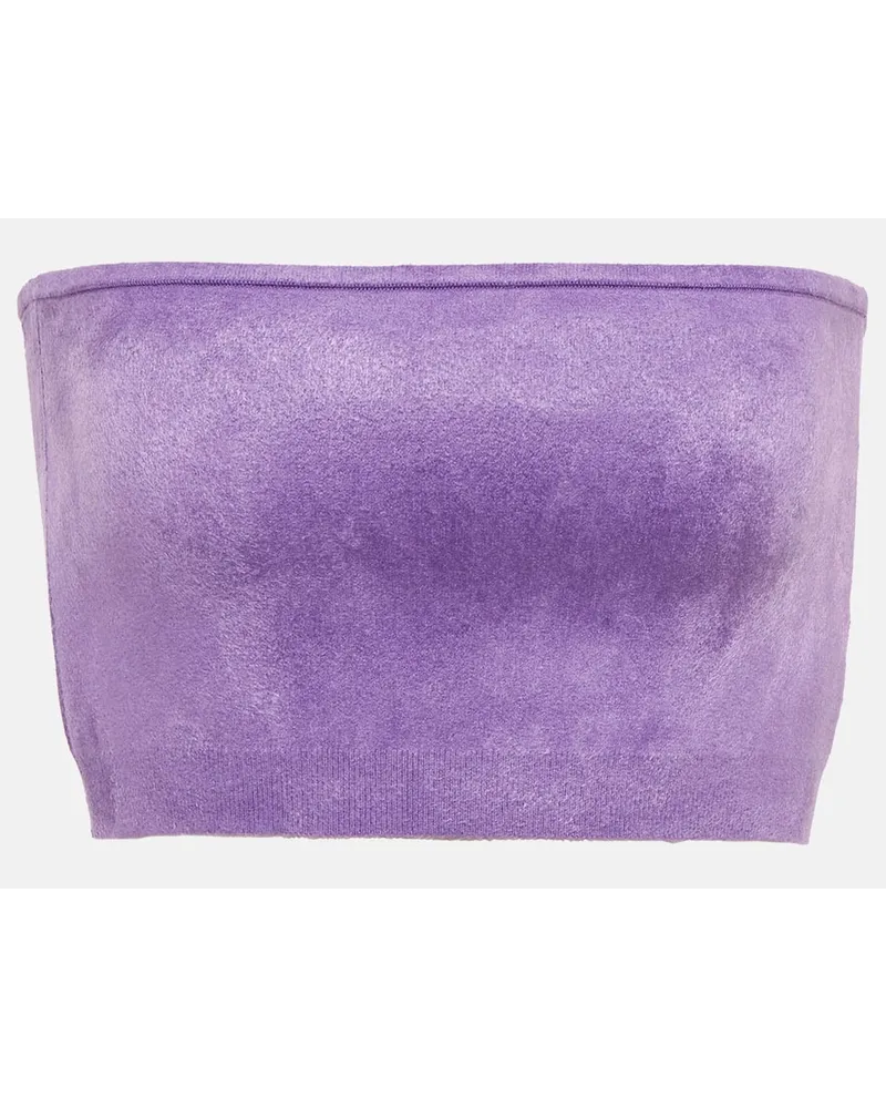 Alaïa Alaïa Bandeau-Top aus Samt Lila