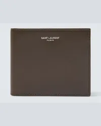 Saint Laurent Portemonnaie YSL aus Leder Gruen