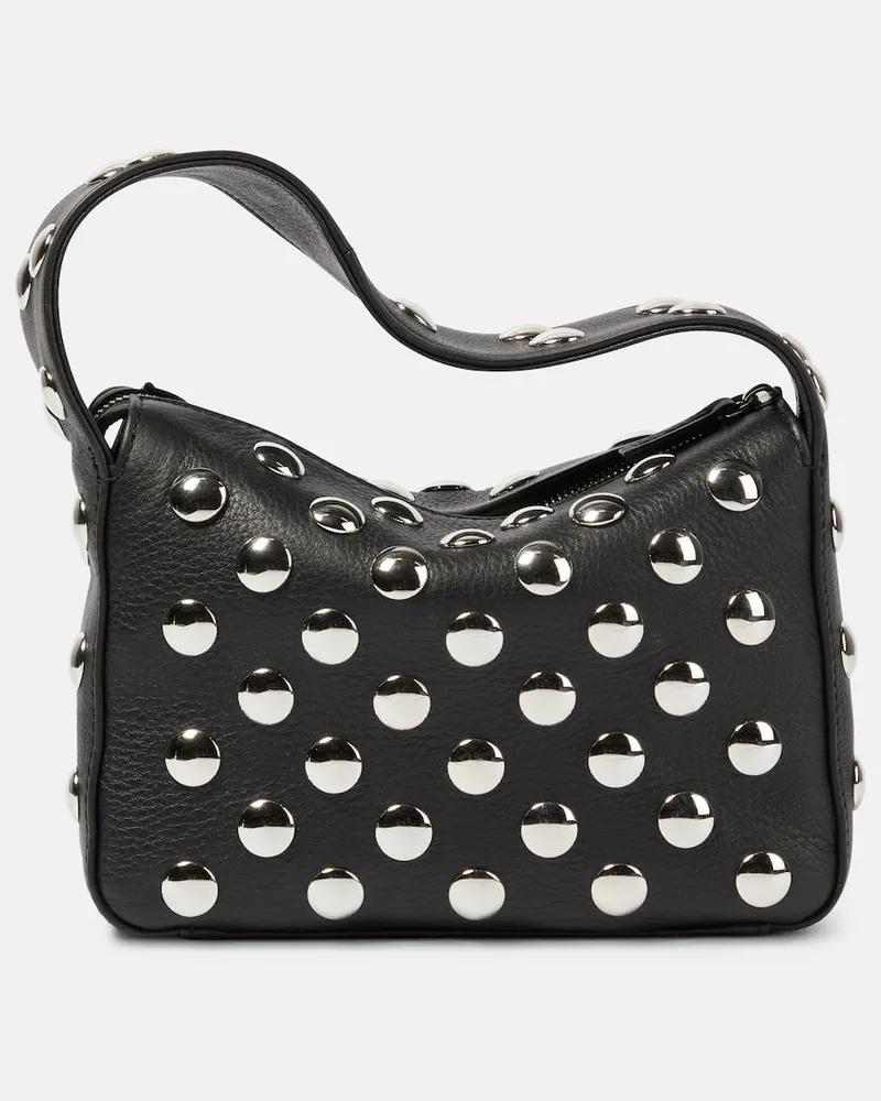 KHAITE Verzierte Schultertasche Elena aus Leder Schwarz