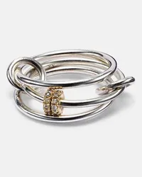 Spinelli Kilcollin Ring aus Sterlingsilber und 18kt Gelbgold mit Diamanten Silber