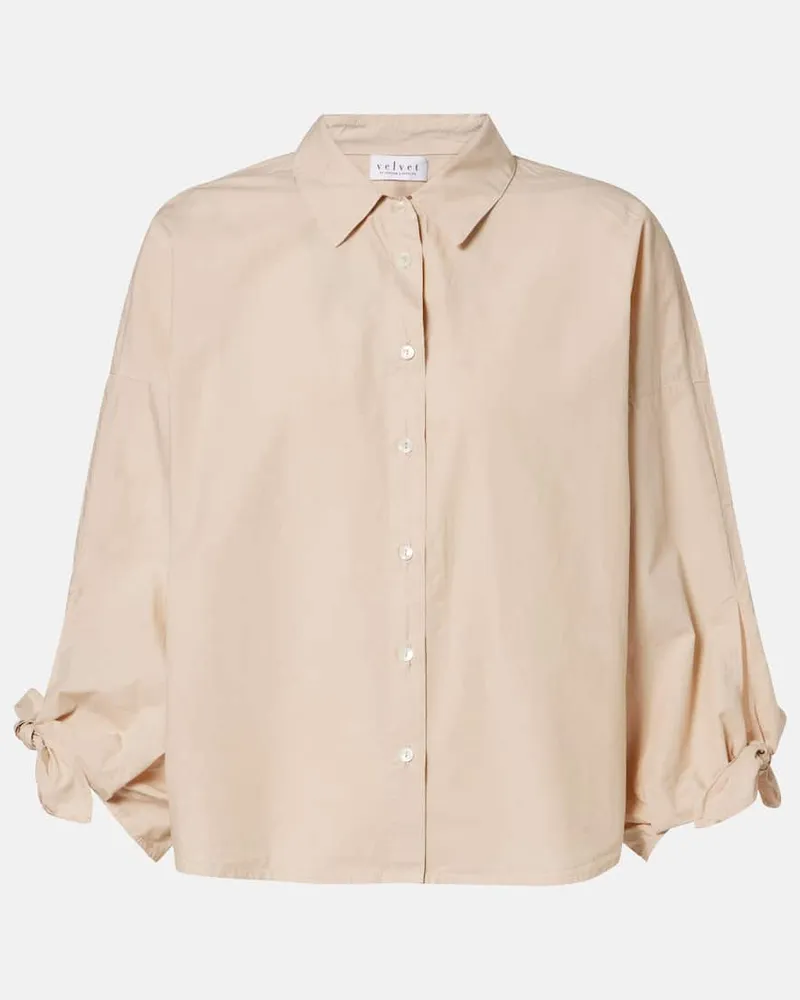 Velvet Hemd Arlette aus Baumwolle Beige