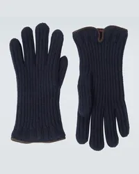 Loro Piana Handschuhe aus Kaschmir Blau