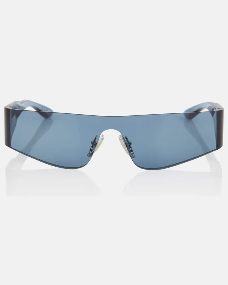 Balenciaga Eckige Sonnenbrille Blau