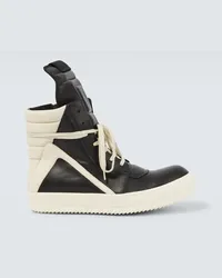 Rick Owens High-Top Sneakers aus Leder Schwarz