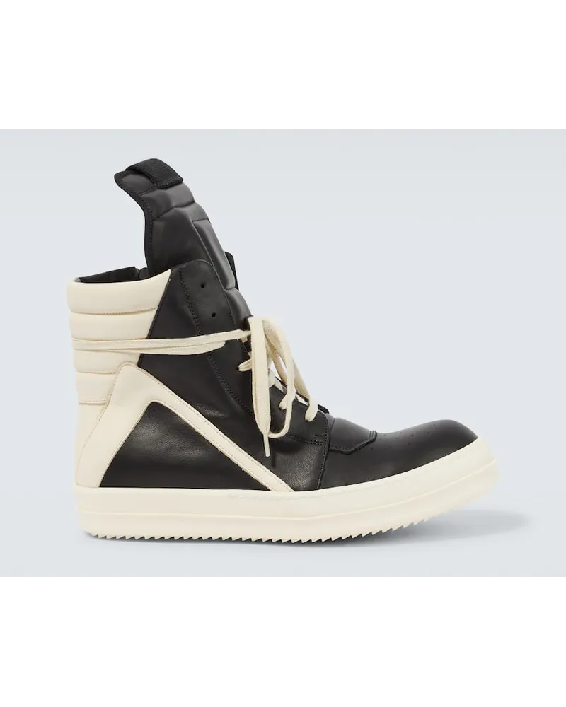 Rick Owens High-Top Sneakers aus Leder Schwarz