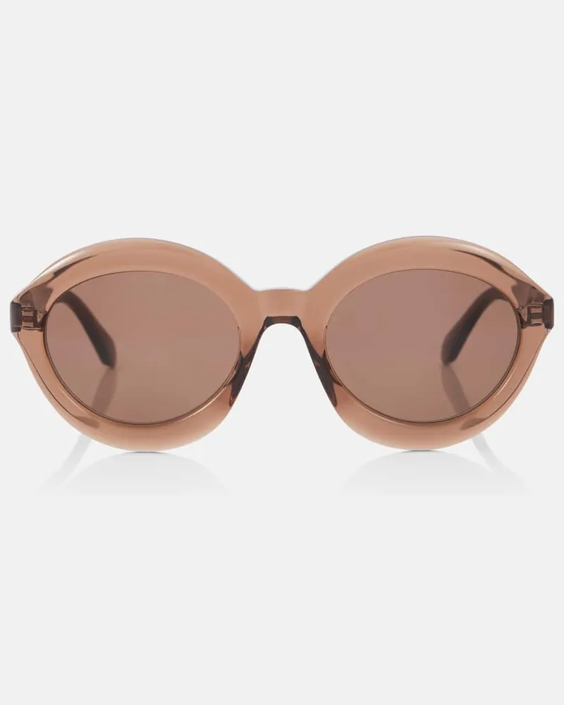 Alaïa Alaïa Runde Sonnenbrille Braun