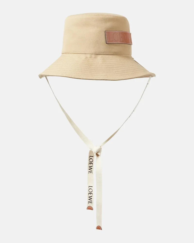 Loewe Fischerhut aus Canvas Weiß