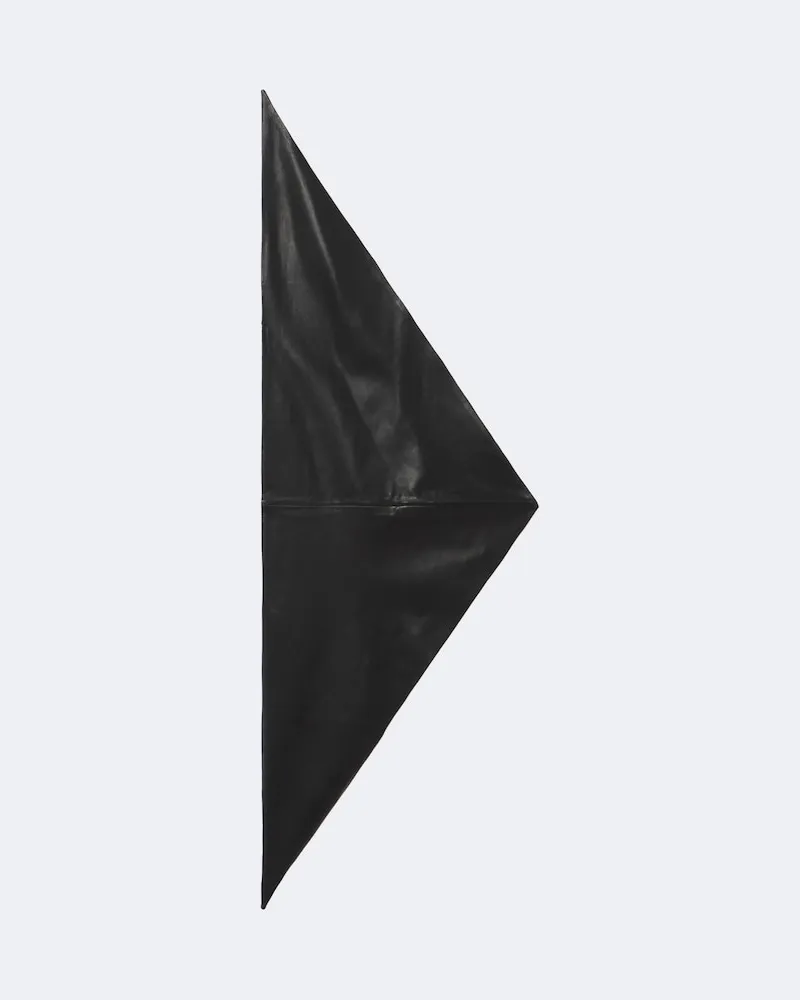 Christophe Lemaire Schal Large aus Leder Schwarz