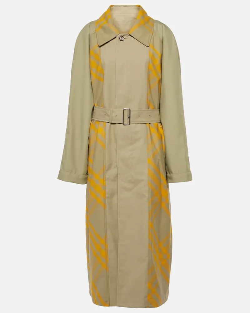 Burberry Trenchcoat aus Baumwoll-Gabardine Gelb