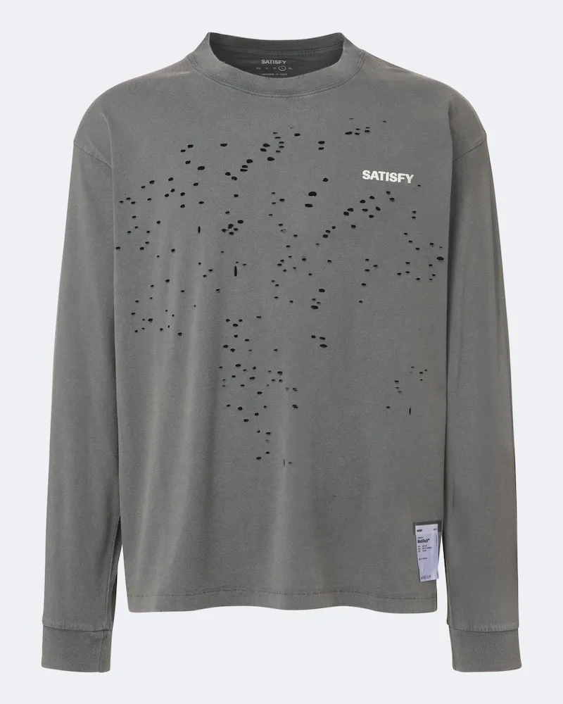 Satisfy Longsleeve MothTech aus Baumwolle Grau