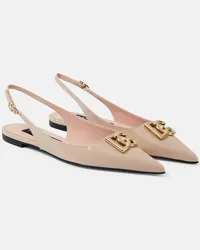 Dolce & Gabbana Slingback-Ballerinas DG aus Lackleder Pink