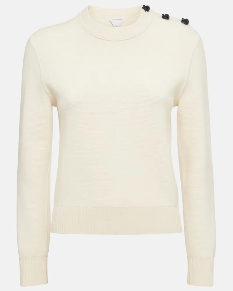Bottega Veneta Pullover aus Wolle Weiß