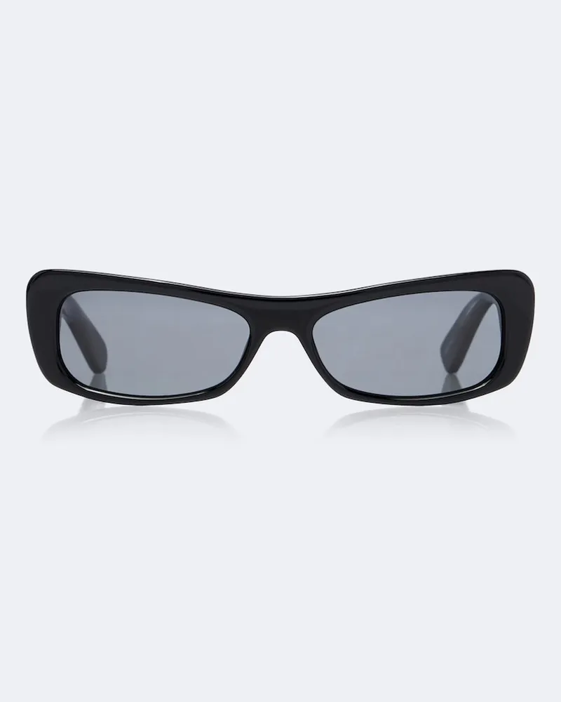 Jacquemus Eckige Sonnenbrille Capri Schwarz