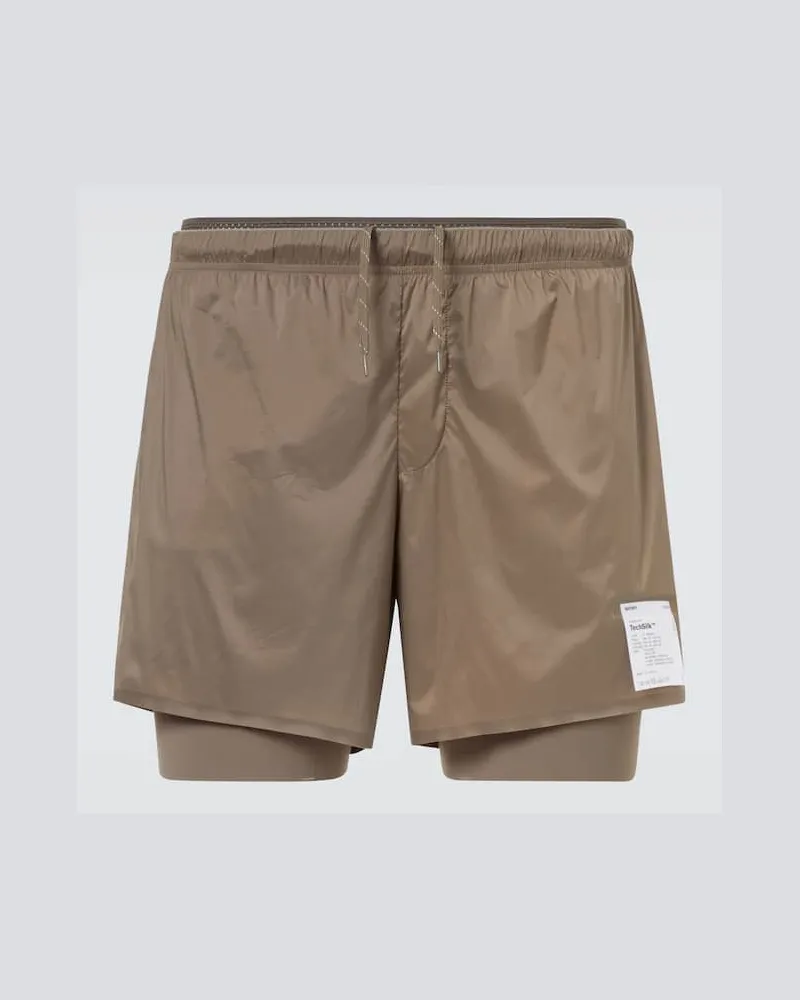 Satisfy Laufshorts TechSilk 8 Grau