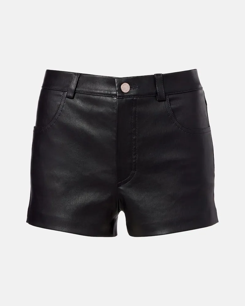 Stouls Shorts Rogie aus Leder Schwarz