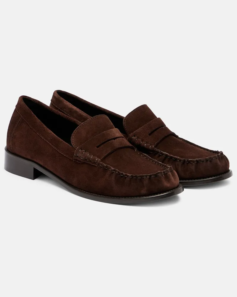 Paris Texas Loafers Dylan aus Veloursleder Braun