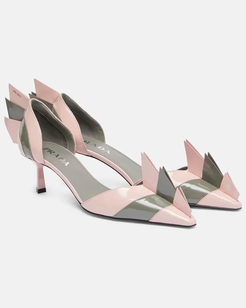 Prada Pumps aus Lackleder Rosa