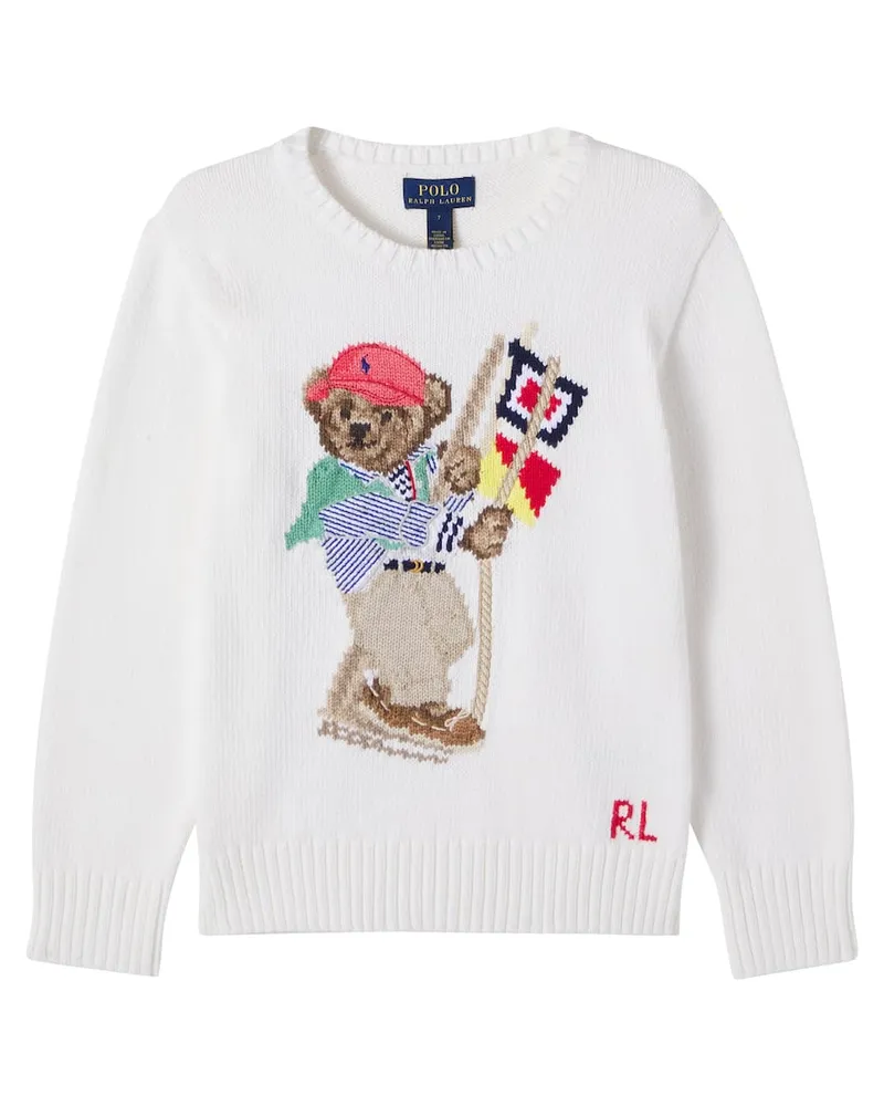 Ralph Lauren Pullover Polo Bear aus Baumwolle Weiß
