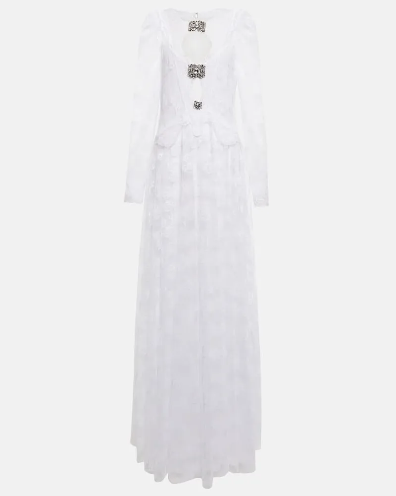 Christopher Kane Robe aus Spitze Weiß