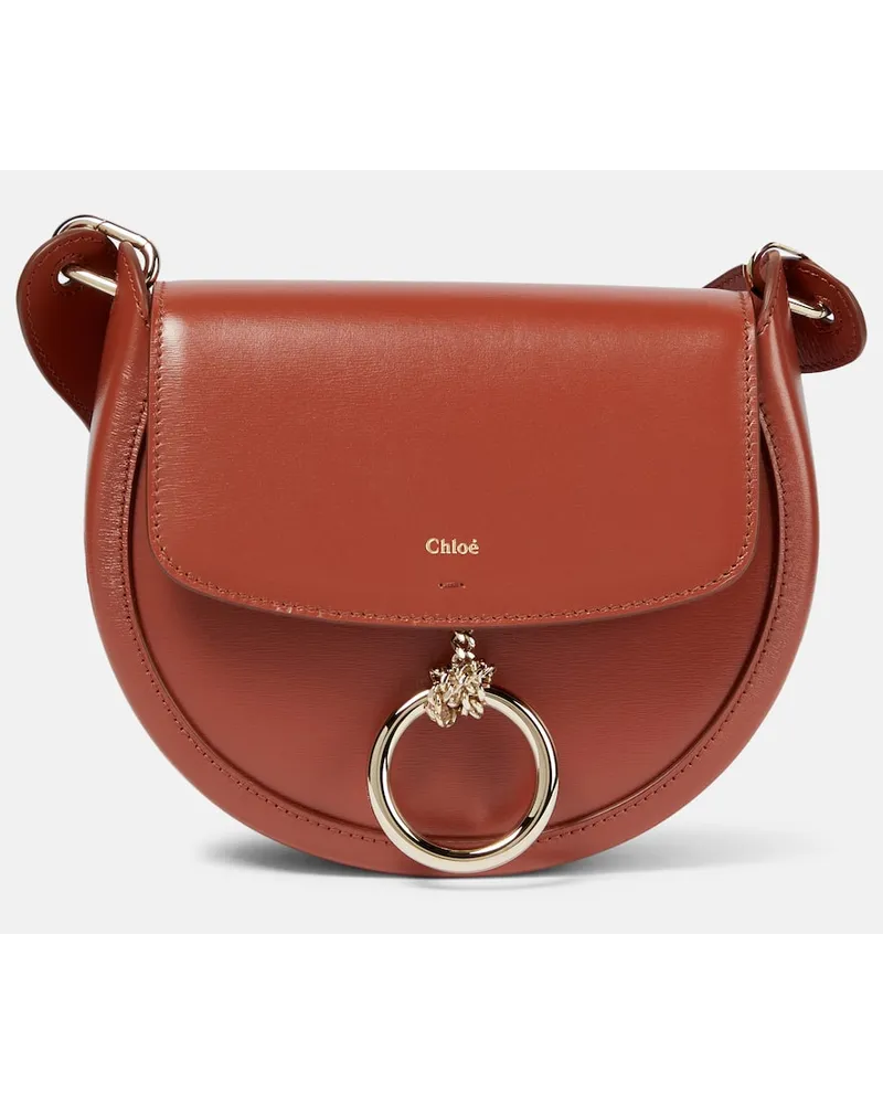 Chloé Chloe Schultertasche Arlene Small aus Leder Braun