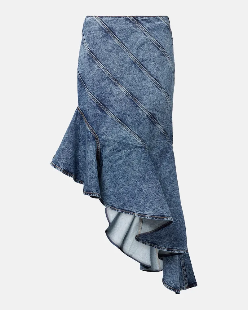Alaïa Alaïa Midirock Spiral aus Denim Blau