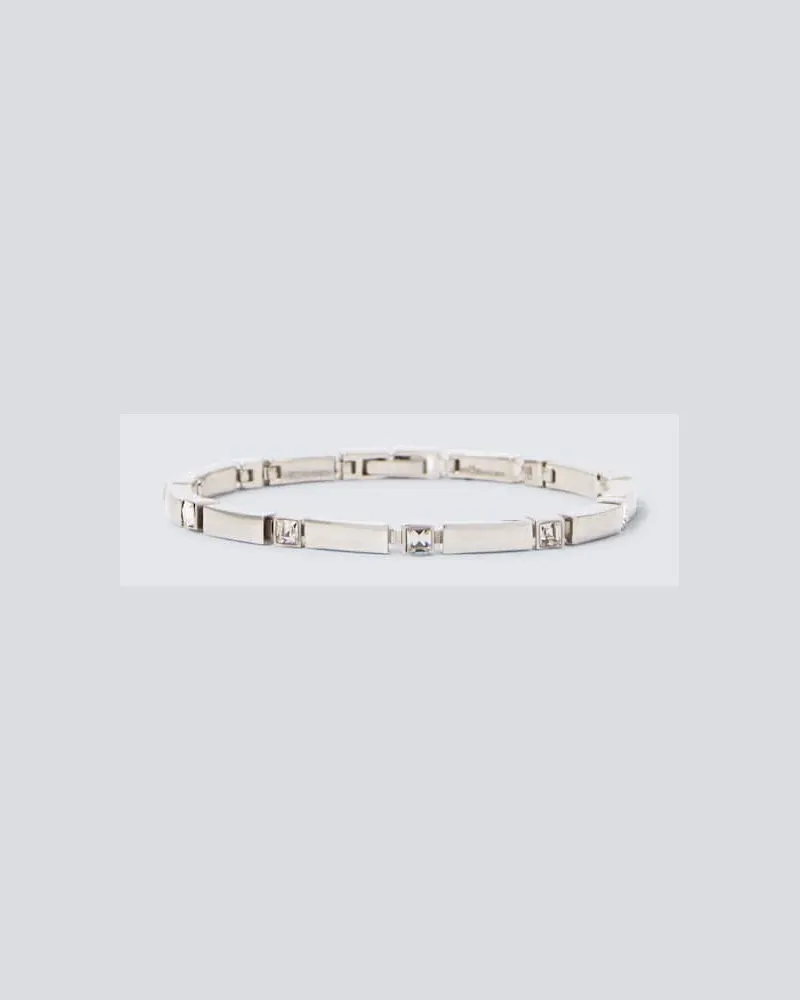 Saint Laurent Armband mit Kristallen Silber