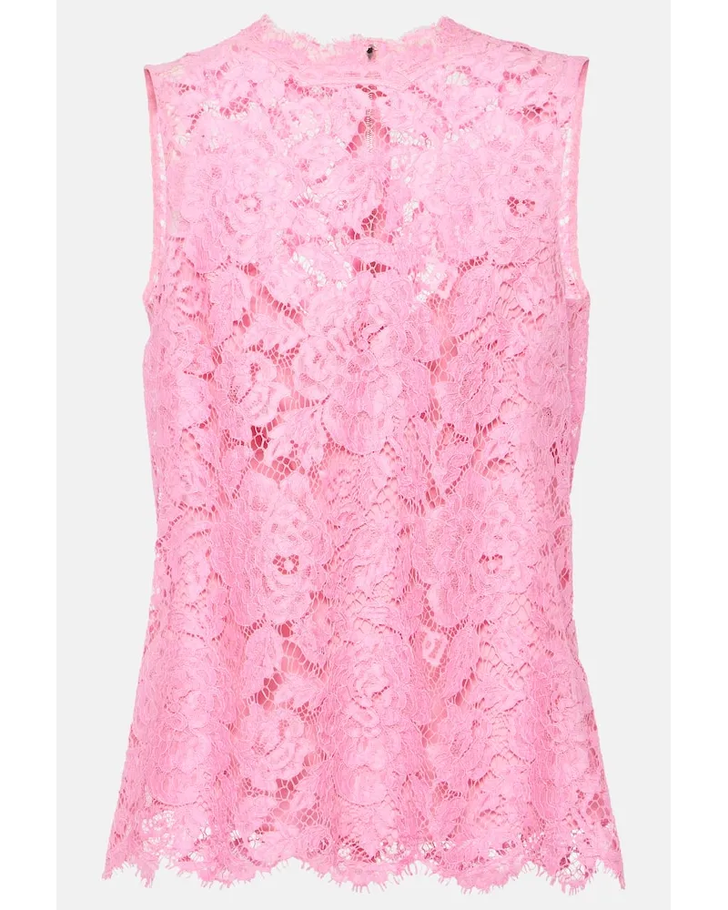 Dolce & Gabbana Top aus Spitze Pink
