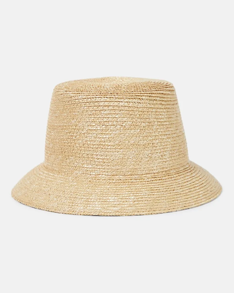 Saint Laurent Hut aus Stroh Neutral