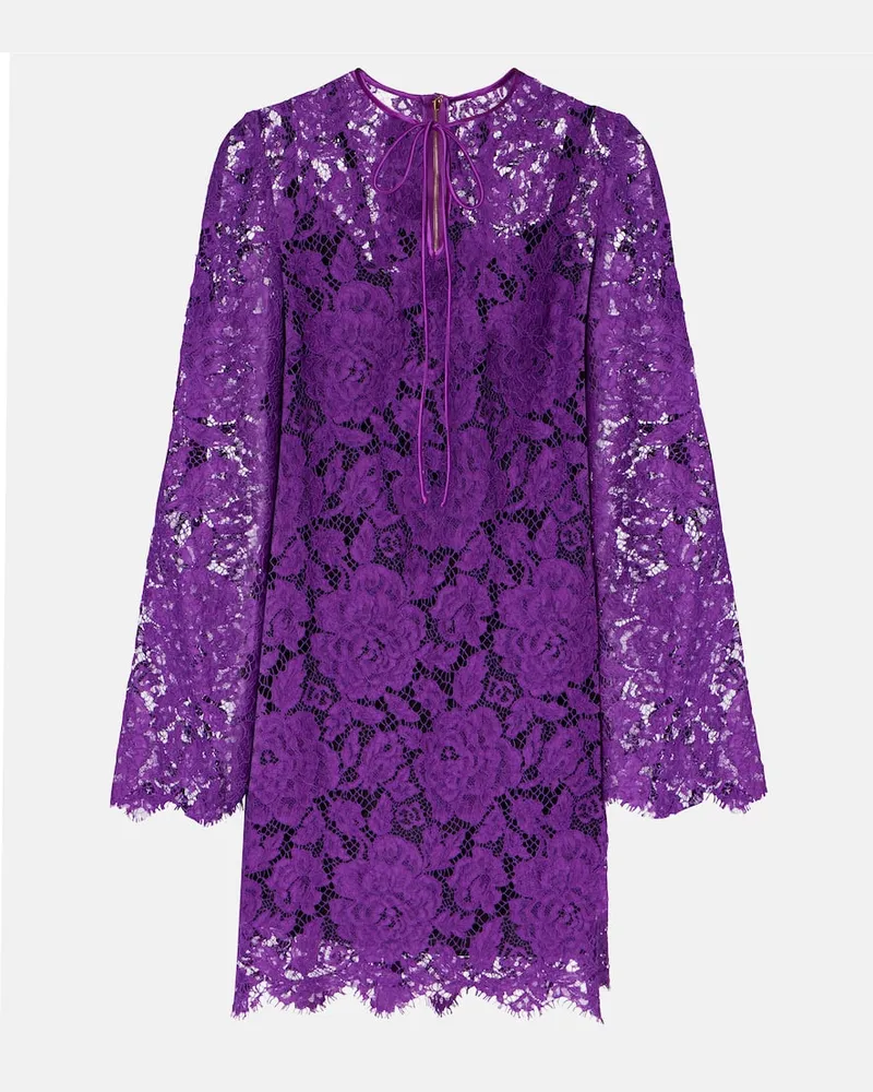 Dolce & Gabbana Minikleid aus Spitze Violett