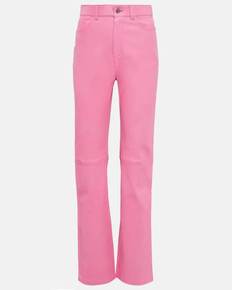 Stouls High-Rise-Hose Terry aus Leder Rosa