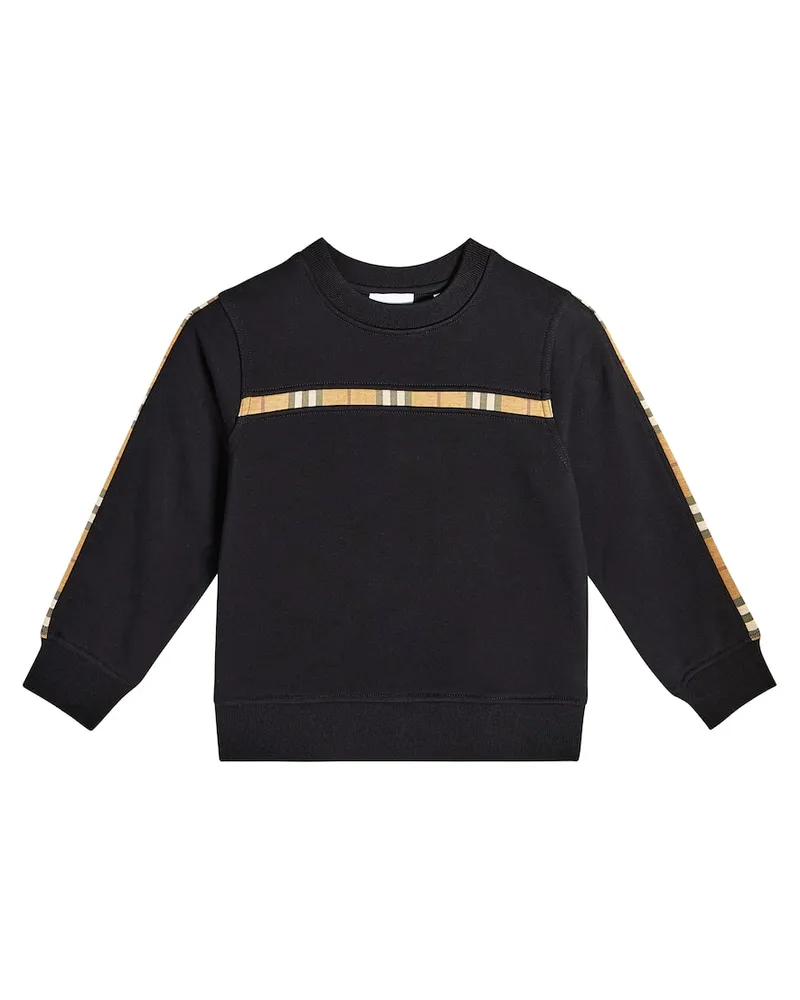 Burberry Sweatshirt Vintage Check aus Jersey Schwarz