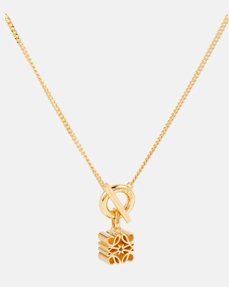 Loewe Halskette Anagram aus Sterlingsilber, 24kt vergoldet Gold