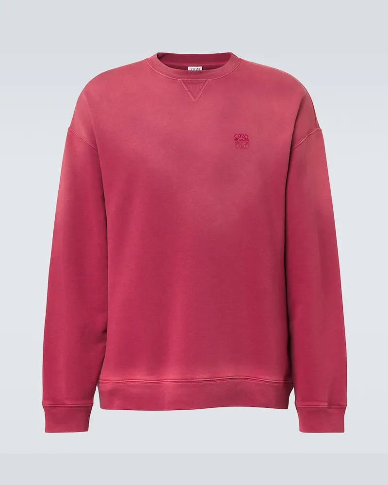 Loewe Sweatshirt Anagram aus Baumwoll-Jersey Rot