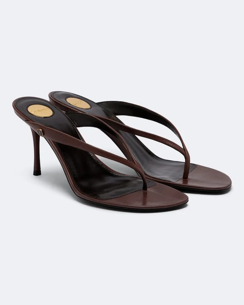 Saint Laurent Sandalen Sue aus Leder Burgunderrot