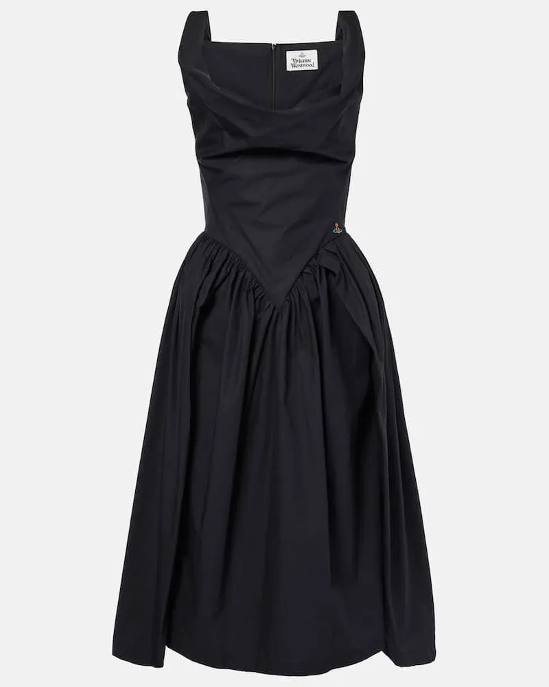 Vivienne Westwood Midikleid Sunday aus Baumwolle Schwarz