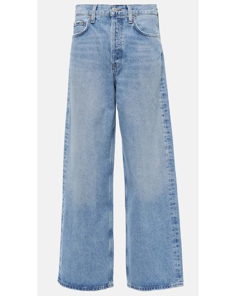 AGOLDE Straight Jeans Low Slung Baggy Blau