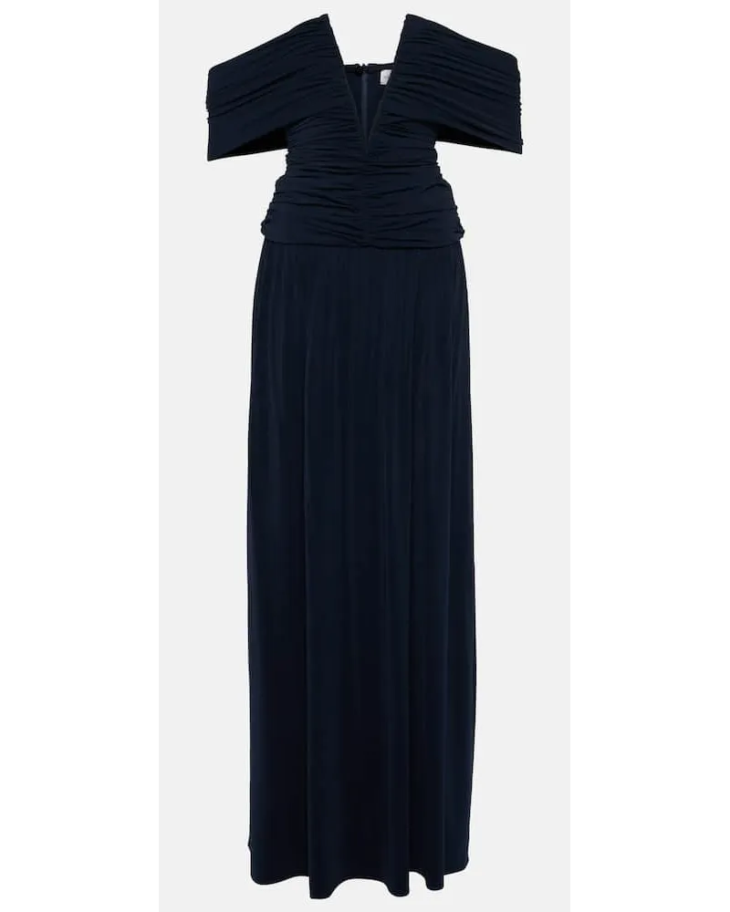 Magda Butrym Off-Shoulder-Maxikleid Blau
