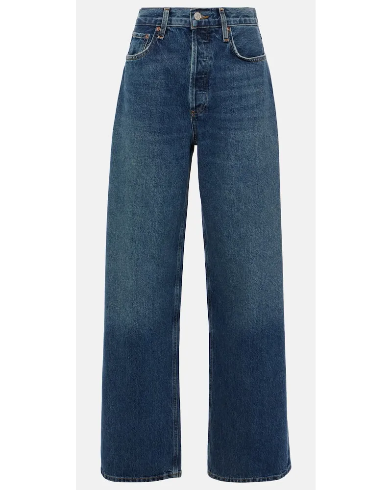 AGOLDE Wide-Leg Jeans Low Slung Baggy Blau