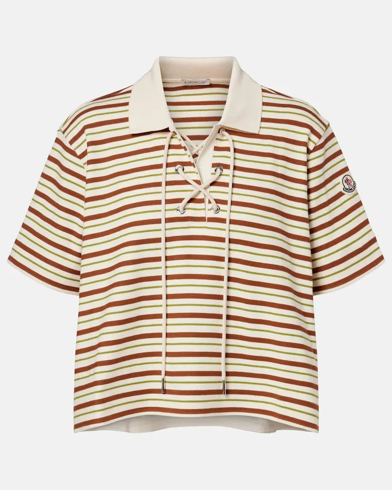 Moncler Polohemd aus Baumwoll-Jersey Beige